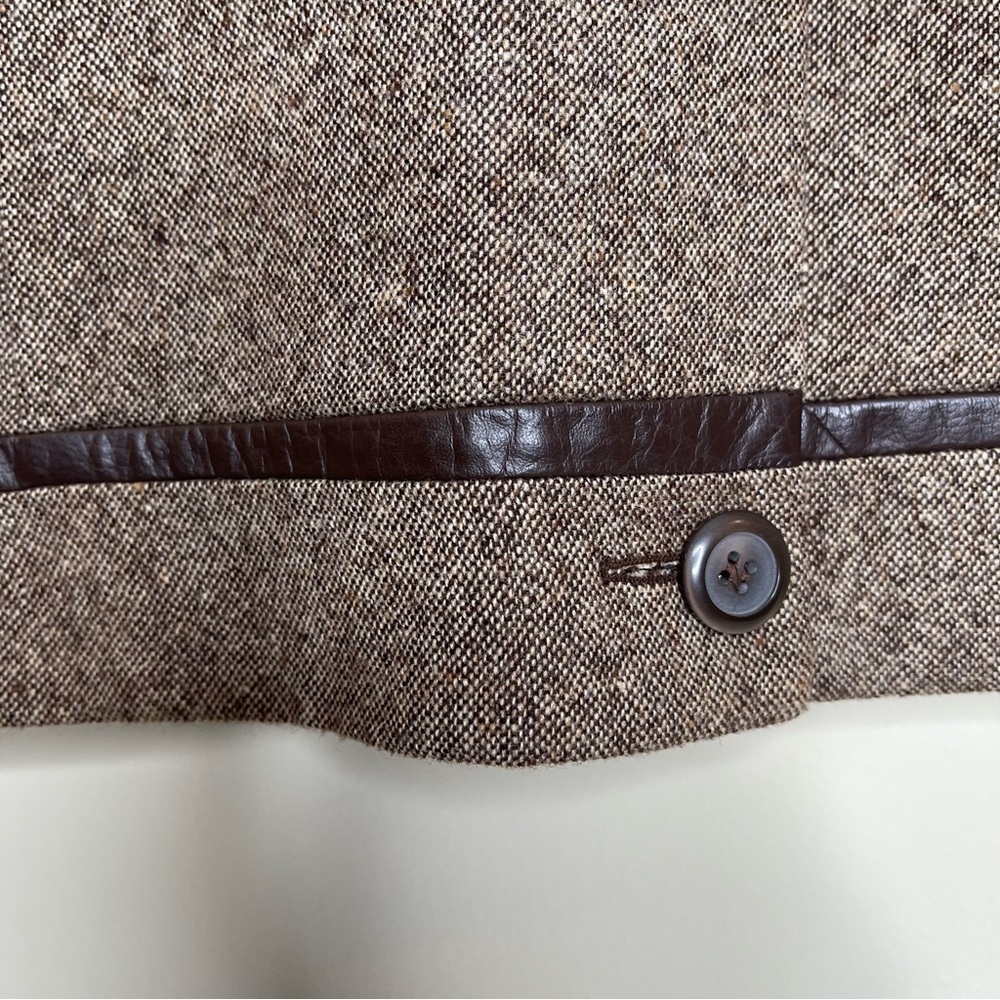 Pendleton Brown Wool And Leather Blazer - image 4